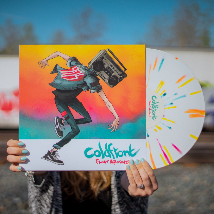 Float Around • White W/ Red, Yellow, And Blue Splatter